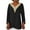Black, variant on qolati Women's Cotton Linen Long Sleeve Shirts 2023 Elegant V Neck Lace Cutout Tunic T-Shirt Loose Fit Basic Irregular Hem Going Out Tops
