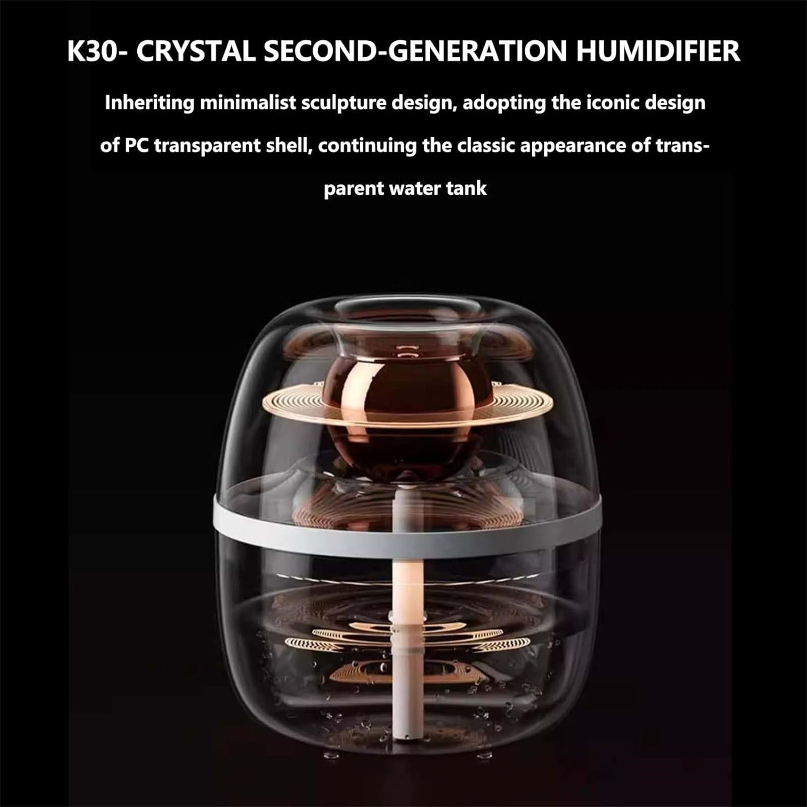 3L Dual Spray Humidifier Large Capacity Silent with Night Light USB for Home Bedroom Office 360° Coverage