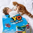 thumbnail image 2 of Tayo el Autobús Pequeño anti-pilling, suave, ligera, esponjosa y acogedora de lujo para hogar y cocina – Perfecta para niños y adultos,110x70cm, 2 of 6