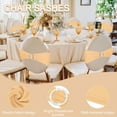 thumbnail image 3 of Uxcell 20 Pack Chair Sashes, Stretch Chair Cover Band with Buckle Slider Polyester Bows Cover Band Universal Elastic Ties for Wedding Party Ceremony Event Decorations, Champagne, 3 of 6