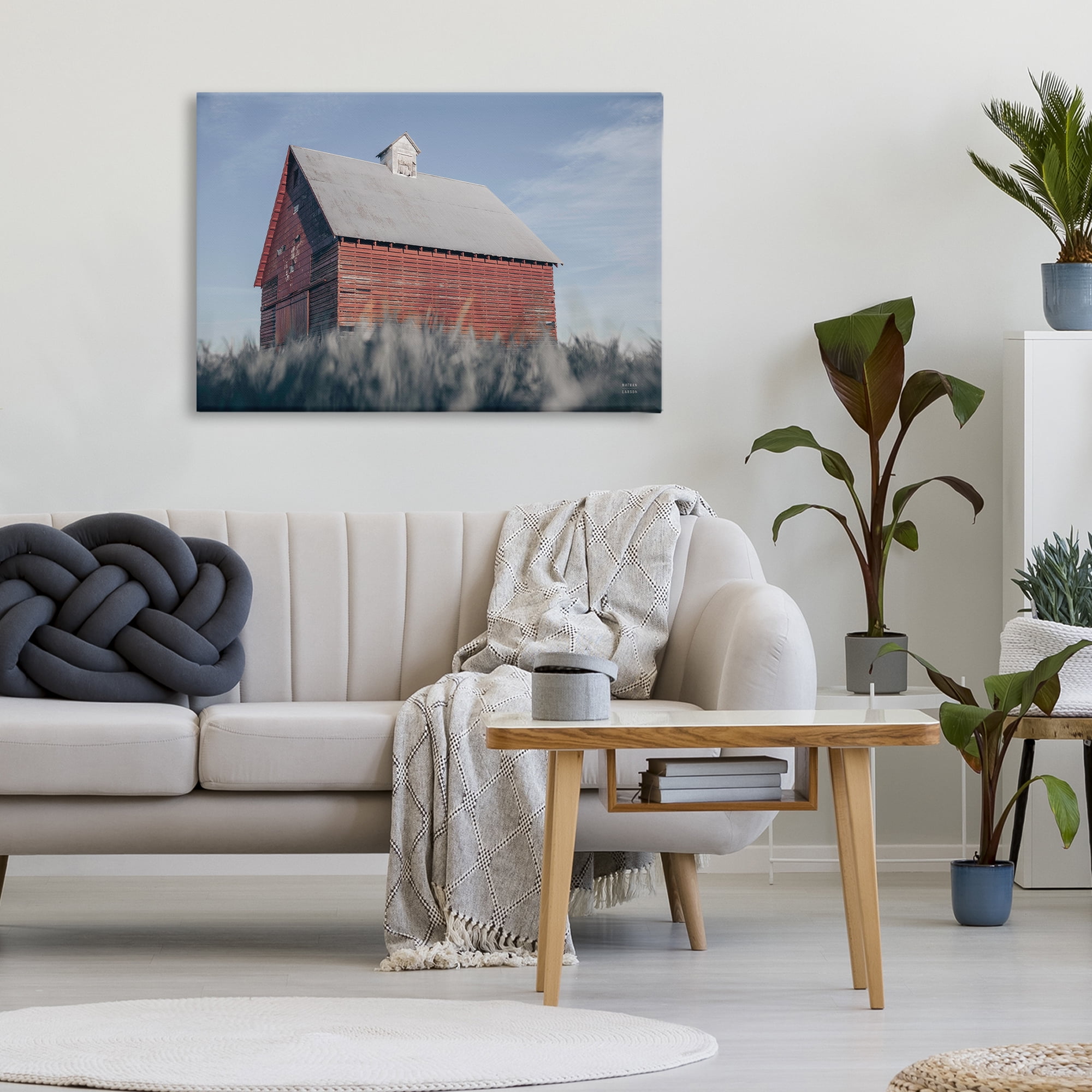 Stupell Industries End Of The Field Cottage Canvas Wall Art, design by Nathan Larson