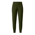 thumbnail image 6 of Risckoth Women's Jogger Leggings High Waist Front Pockets Cuffed Ankle Slim Fit Yoga Pants S-2XL, 6 of 7