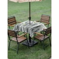 thumbnail image 4 of Outdoor Tablecloths with Umbrella Hole & Zipper, Sage Green Grey Vintage 60x60 Inch Square Tablecloths, Retro Abstract Art Waterproof Table Cloth, Patio/Pool/Picnic Table Covers, 4 of 8