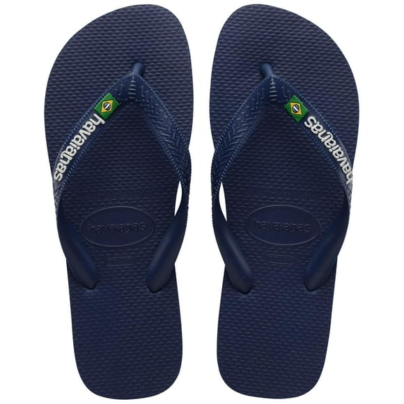 Havaianas Men's Brazil Logo Flip Flop Sandal Navy Blue Brazil 43/44 US 11-12