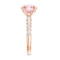 thumbnail image 4 of Rosec Jewels IGI Certified Lab Grown Diamond Pink Engagement Ring 3 Carat - VS1 Grade, 14K Rose Gold, US 3.00, 4 of 9