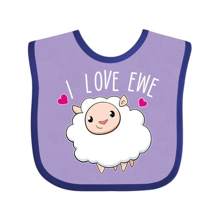 

Inktastic I Love Ewe- cute sheep Gift Baby Boy or Baby Girl Bib
