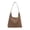 Khaki, variant on Women's Faux Leather Tote Bag Top Handle Shoulder Bags Large Capacity Soft Vegan Crossbody Handbag Underarm White