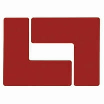 Brady Floor Tape,Red,3 inx8 in,L,PK20 104442