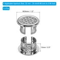 thumbnail image 2 of Uxcell Overflow Ring, Sink Round Cover Mesh Hole Plastic Insert in Hole Round Caps for Kitchen Bathroom, Silver 4Pcs, 2 of 5