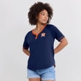 thumbnail image 4 of Women's Fanatics Navy Houston Astros League Diva Star Raglan V-Neck T-Shirt, 4 of 5