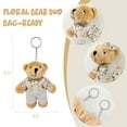 thumbnail image 2 of allydrew Country Floral Plush Stuffed Animal Doll Keychain Bag Charm (Set of 2), Bear Couple, 2 of 6