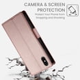 thumbnail image 5 of Allytechgroup for Apple iPhone X/ iPhone XS Case Wallet, Retro PU Leather Slim Fit Business Style Magnetic Closure Cards Slots RFID Blocking Phone Case for Women Men, Rosegold, 5 of 6