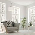 thumbnail image 3 of Studio 60-Watt 1-Light Satin Platinum Mini-Pendant with White Fabric Shade, 3 of 3