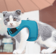 thumbnail image 3 of MoNiBloom Cat Harness for Walking, Escape Proof Soft Adjustable Vest Harnesses for Pet Cats, Easy Control Mesh Breathable, Sky Blue S, 3 of 8