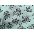 thumbnail image 4 of oneOone Cotton Poplin Baby Blue Fabric Leaves & Floral Artistic Dress Material Fabric Print Fabric By The Yard 56 Inch Wide, 4 of 4