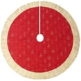 thumbnail image 2 of Jupe d'Arbre de 60 Pouces en Ornement Rouge et Or, 2 of 6