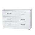 thumbnail image 4 of Pemberly Row Commode de Chambre Moderne à 6 Tiroirs en Bois d'Ingénierie, Blanc, 4 of 4