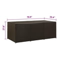 thumbnail image 5 of Outdoor Storage Box, Brown Rattan, 71 Inch Powder Coated Steel Frame, 5 of 6