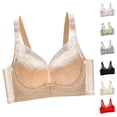 thumbnail image 1 of Sentmoon Bralettes for Women Comfort Bras for Women Lace Trim Wireless Push-Up Bra Breathable Soft Stretch Smooth Seamless Light Padding Comfort Lift Support Solid Color T Shirt Bralette, 1 of 5