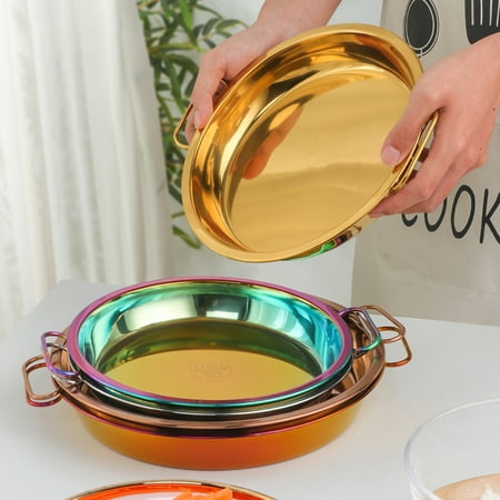 

Meizhencang Steaming Dish Portable Stainless Steel Cold Noodle Plate Steamed Rice Tray Cooking Tool for Kitchen