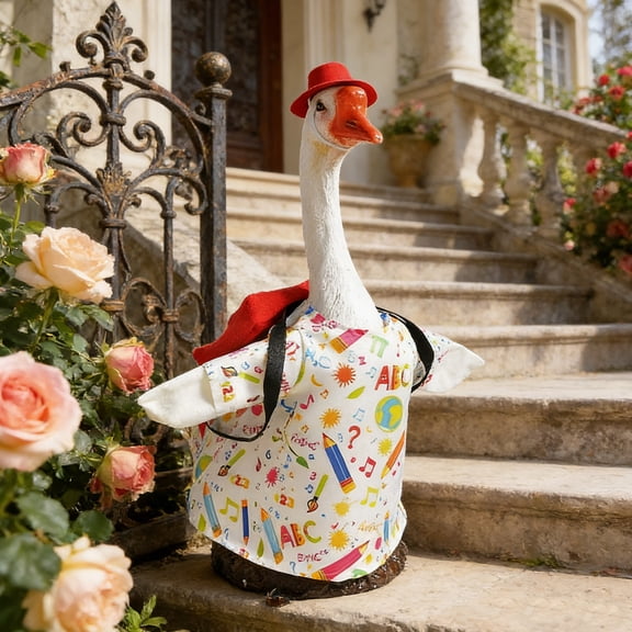 AuroraX 23" Porch Goose Clothes Sets for Porch Goose Statue,Summer Seasonal Spring Porch Goose Outfits 23 inch Goose 19" 20 inches Lawn Porch Goose Clothing