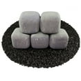thumbnail image 2 of Pewter Gray, Ceramic Fire Squares | 6" Set of 5, 2 of 2
