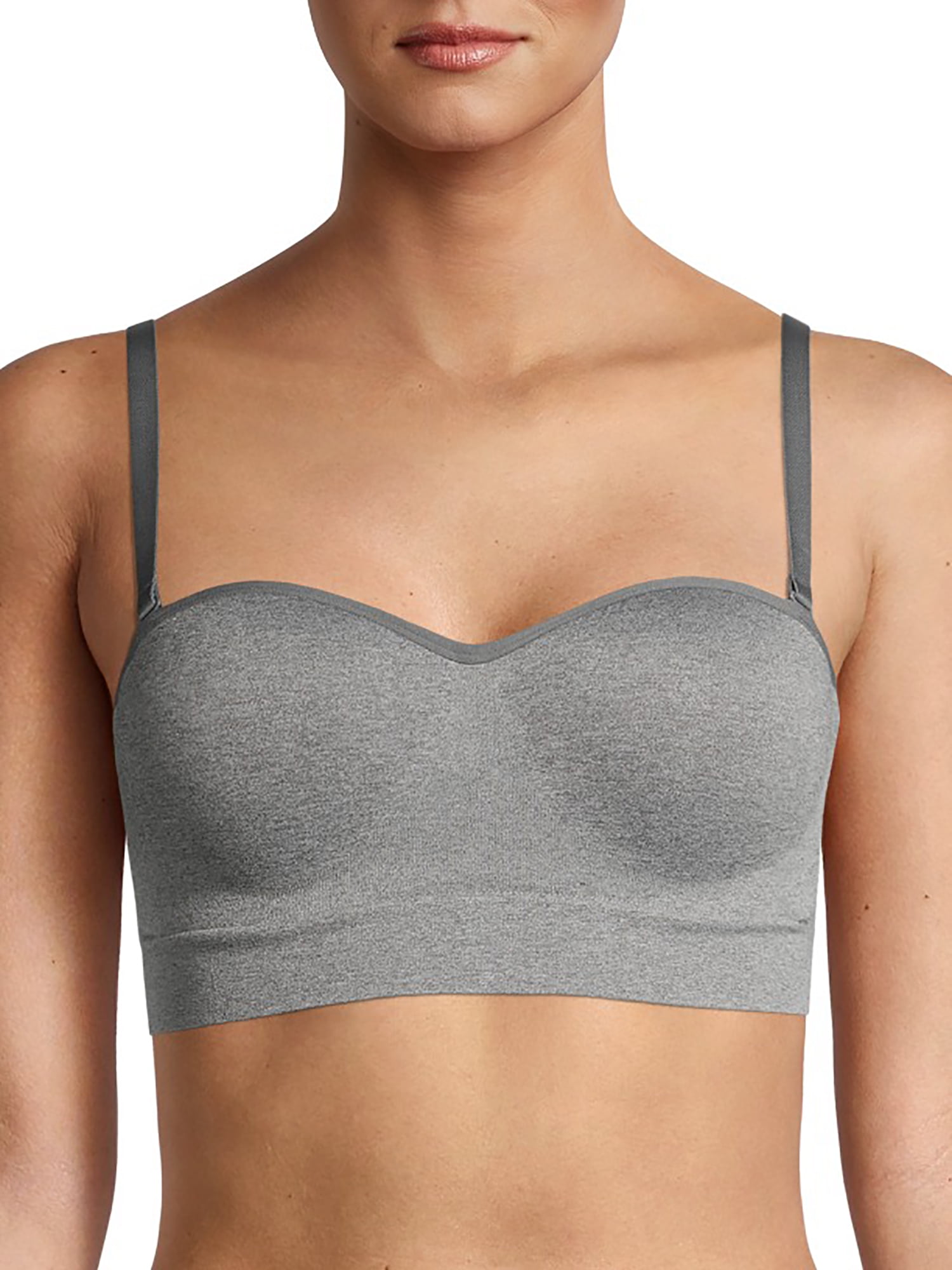 3-6 Bras Invisible CLEAR BACK & STRAPS Padded Push-ups Strapless T-Shirt Bra 854