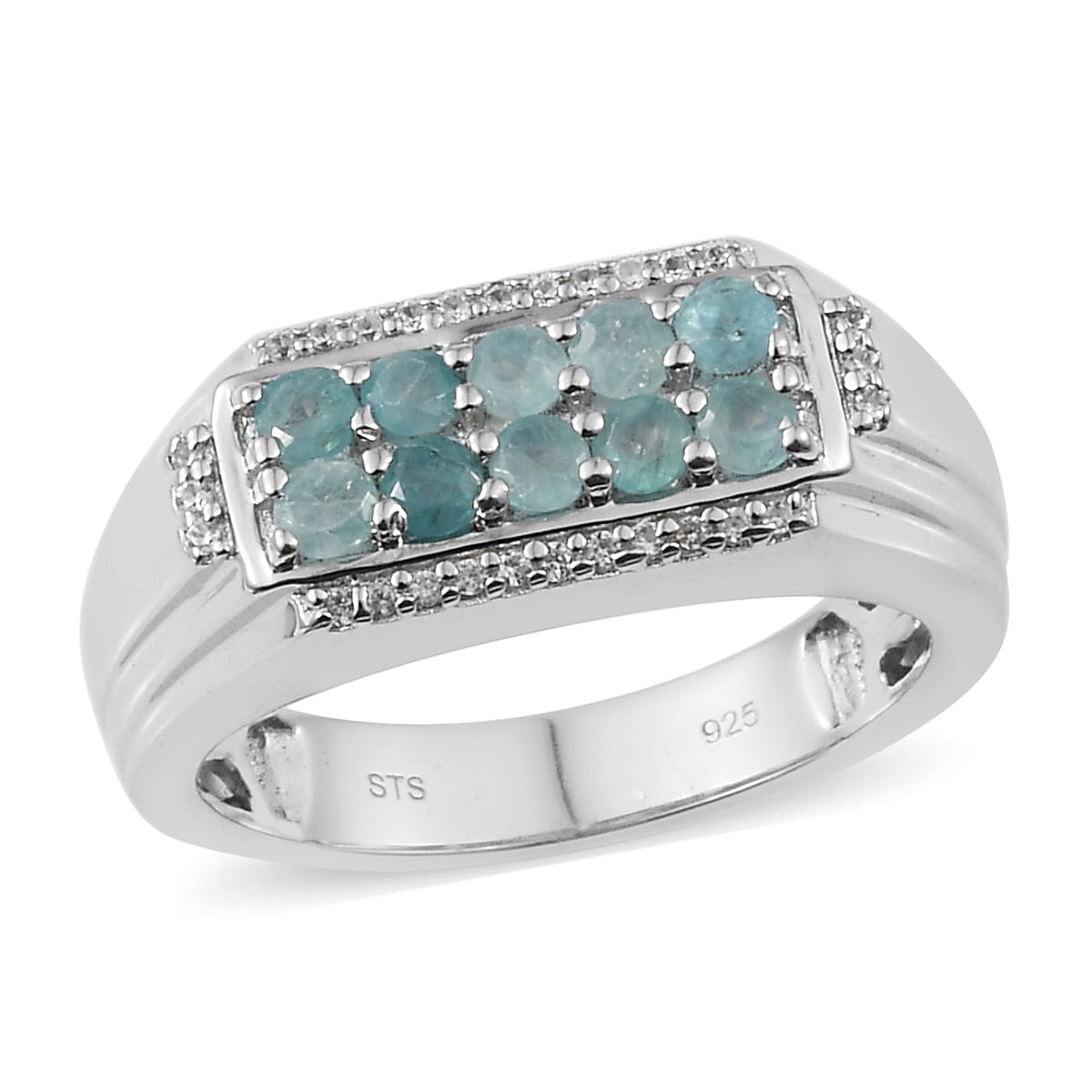 Shop LC Promise Ring 925 Silver Grandidierite Zircon for Mens
