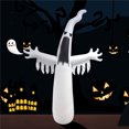 thumbnail image 4 of Fantasmas inflables iluminados para Halloween - Decoración espeluznante de PVC blanco (230x150cm) con luces de colores y control remoto, 4 of 6