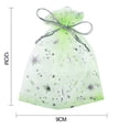 thumbnail image 4 of POINTERTECK 50PCS Christmas Drawstring Gift Bags Transparent Xmas Stocking Bags for Candy Cookie Chocolate  White, 4 of 8