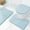 Light blue, variant on TaTaai 9Pcs Bathroom Rugs with Toilet Cover, Non Slip and U-Shaped Contour Toilet Mat, Absorbent Bath Mat Set, Machine Washable for Floor