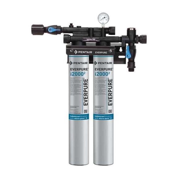 Pentair/Everpure Water Filter System,0.5 micron,25 1/4" H  EV932402-75