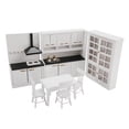 thumbnail image 1 of M Buder Play House Toy 1/12 Dollhouse Miniature Kitchen/Dining Room Furniture Decoration Kit, 1 of 8