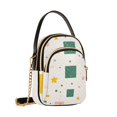 thumbnail image 7 of FORMRS Crossbody Bag for Women Quilted Travel Shoulder Cell Phone Purse with Chain Strap Handbag, Green Abstract Pattern, 7 of 7