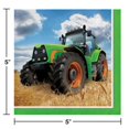 thumbnail image 2 of Party Central Club Pack of 192 Green and Black Tractor Premium 2-Ply Disposable Beverage Napkins 5", 2 of 2