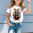 thumbnail image 2 of Hihipz Little Boys Easter Tee Tops Short Sleeve Colorful Graphic Crew Neck Tee Tops Soft Casual Stylish Tshirt,Sizes 6-7, 2 of 4