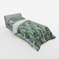 thumbnail image 3 of Cactus Duvet Cover Set, Hawaiian Summer Inspired Pattern Blossoms with Botany Theme Watercolors Tropics, Bedding Set with Shams and Fitted Sheet, 3 Sizes, by Ambesonne, 3 of 3
