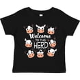 thumbnail image 3 of Inktastic Welcome to the Herd with Cute Black and White Holstein Cows Boys or Girls Toddler T-Shirt, 3 of 5