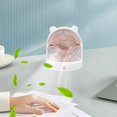 thumbnail image 5 of EUDIDV Portable Lighted Fans​ Cute Bear Fan Girls Dormitory Desk Fan Three Speed Strong Wind Light Night Light Male Student Small Fan;Fans with Illumination, 5 of 7