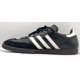 thumbnail image 3 of Adi-das Samba Mens 12.5 Shoes Black Leather Sneaker Soccer Casual White Stripes, 3 of 6