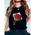 thumbnail image 1 of Chandail en Molleton de la Saint-Valentin pour Femmes Manches Courtes Printemps Hauts de la Saint-Valentin pour Femmes Cœur Amour Col Rond Pull Graphique T-Shirt Imprimé Col Rond T-Shirt pour l'Été, Haut à Manches Courtes Doux pour Femmes, 1 of 7