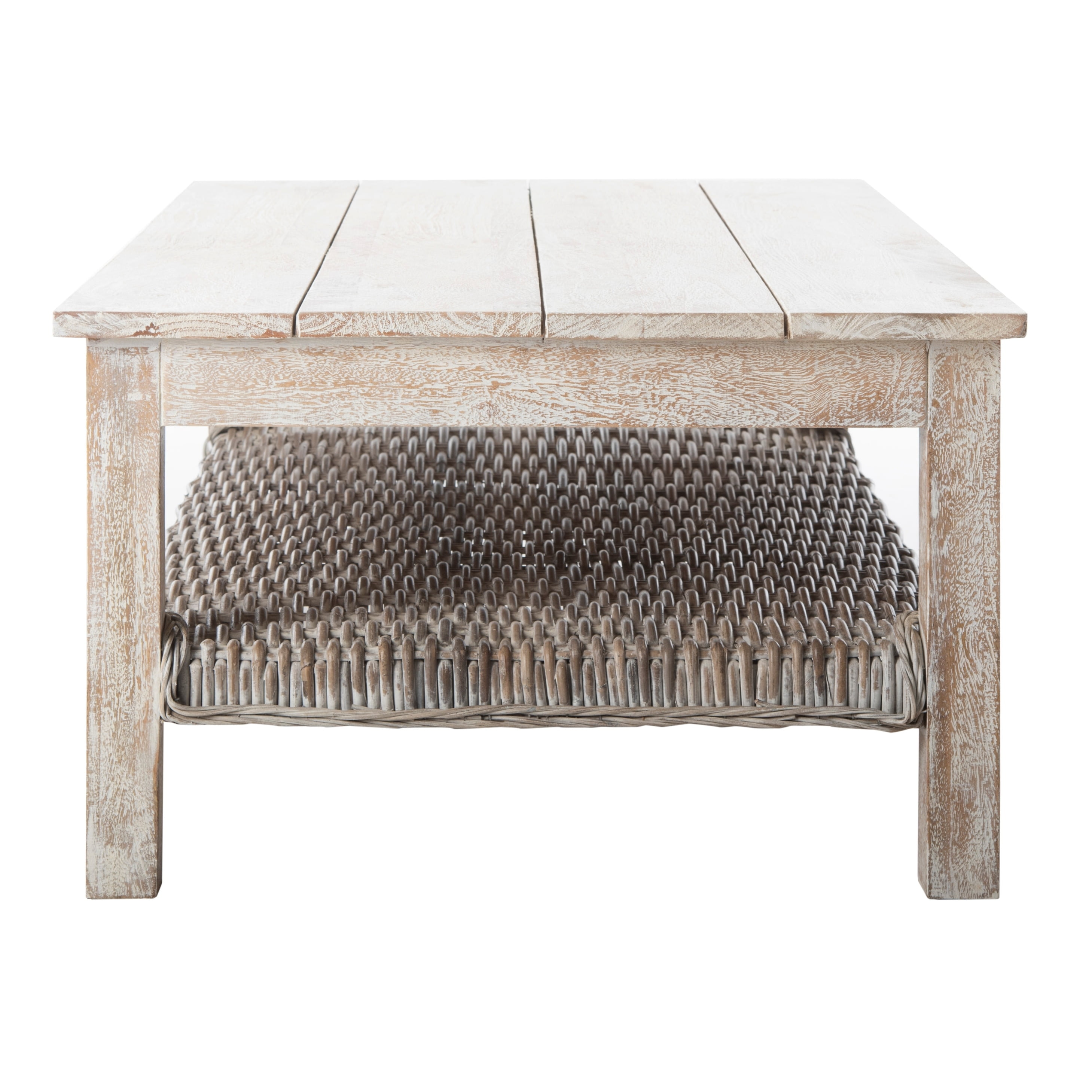 SAFAVIEH Minerva Coastal Coffee Table, Natural White