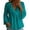 Blue, variant on Jaunzuar Linen Tops for Women Solid Color Long Sleeve V Neck T Shirts Breathable Ruffle Loose Casual Tops L