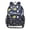 Dark Blue-rocket, variant on Large Clear PVC Backpack Heavy Duty See Through Backpack for Adults Work Travel, Cyan Ocean Stickers Printed 12L