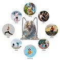 thumbnail image 6 of Fuzoiu Cool Cloud White Dragon Print Drawstring Backpack for Gym, Travel, Yoga,Sports Sackpack String Bag for Women Men-Small, 6 of 6