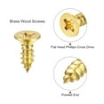 thumbnail image 4 of Uxcell M4x12mm Brass Wood Screws, Phillips Flat Head Self Tapping Connector 100 Pack, 4 of 5