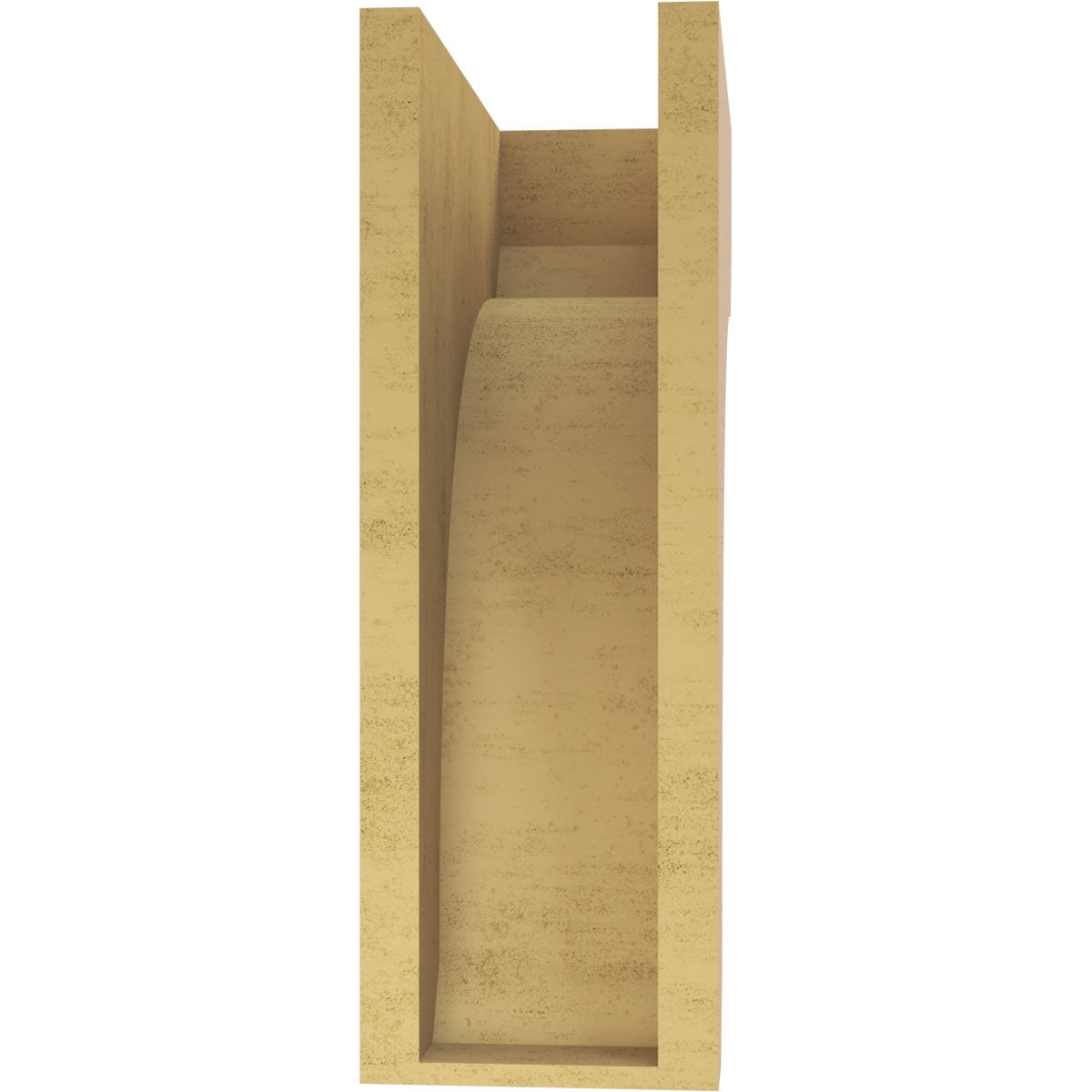 6"W x 12"D x 18"H Classic Legacy Rough Cedar Woodgrain TimberThane Corbel, Primed Tan