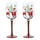thumbnail image 1 of Casas de vino de Navidad de 2 piezas Casas de vino de vino Santa Claus Casas de vino de cristal para fiesta, 1 of 7