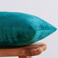 thumbnail image 4 of Home Soft Things Textured Velvet Pillow Covers (Set of 2), - Deep Teal - 14" x 26", 4 of 6