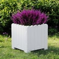 thumbnail image 6 of Morttic 12 Bundles Artificial Flowers Fake Outdoor Plants Faux UV Resistant Lavender Flower Plastic Shrubs Indoor Outside Hanging Decorations (Fuchsia), 6 of 7